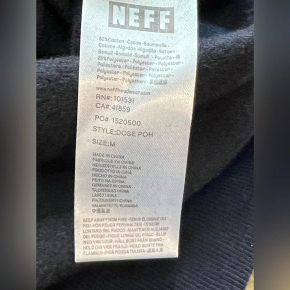 🆕NEFF Men’s Graphic Groovy Logo Skater Hoodie size Med - Picture 7 of 9